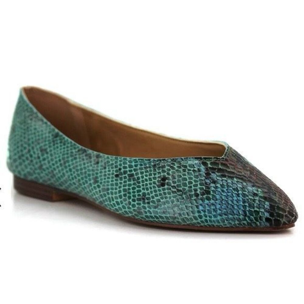 ✨7 For All Mankind Nelly Snakeskin Pointed Toe Sz 10 Flats✨